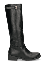 ESTIA - stivali alti neri con cinturino e cerniera laterale