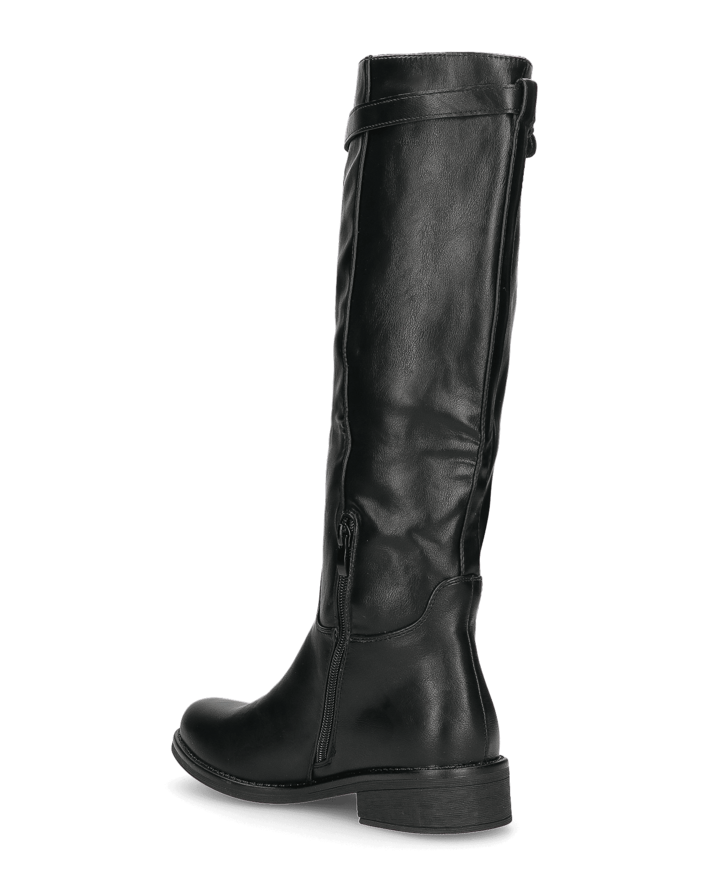 ESTIA - stivali alti neri con cinturino e cerniera laterale