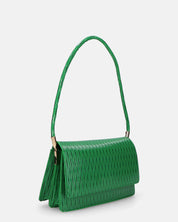 FANCY - borse in glassy verde con chiusura magnetica