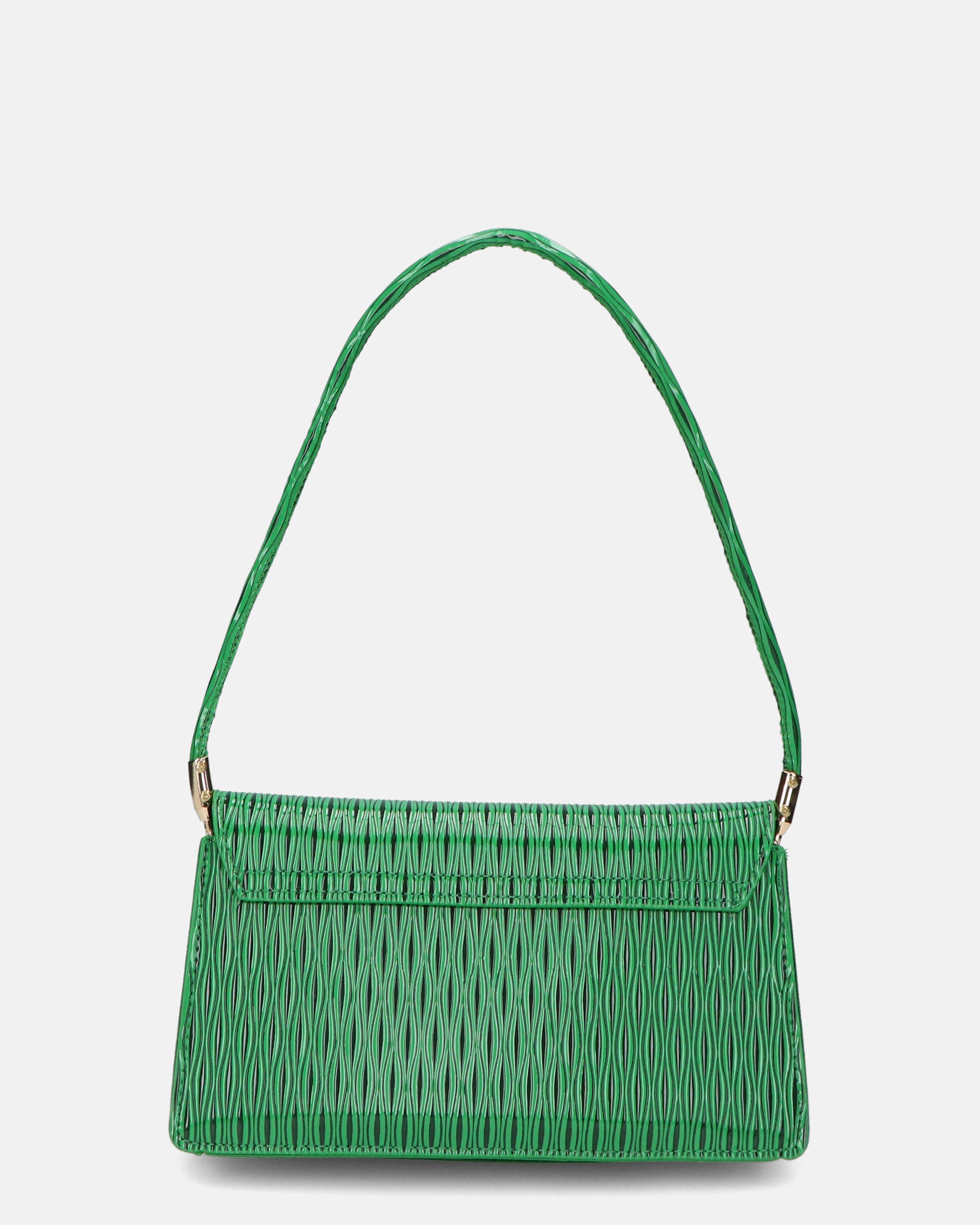 FANCY - borse in glassy verde con chiusura magnetica