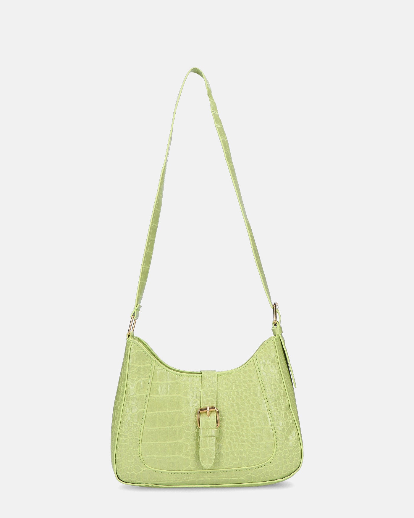 FAHY  - borsa a tracolla verde con chiusura magnetica e trama pitonata