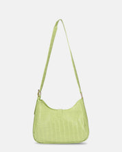 FAHY  - borsa a tracolla verde con chiusura magnetica e trama pitonata