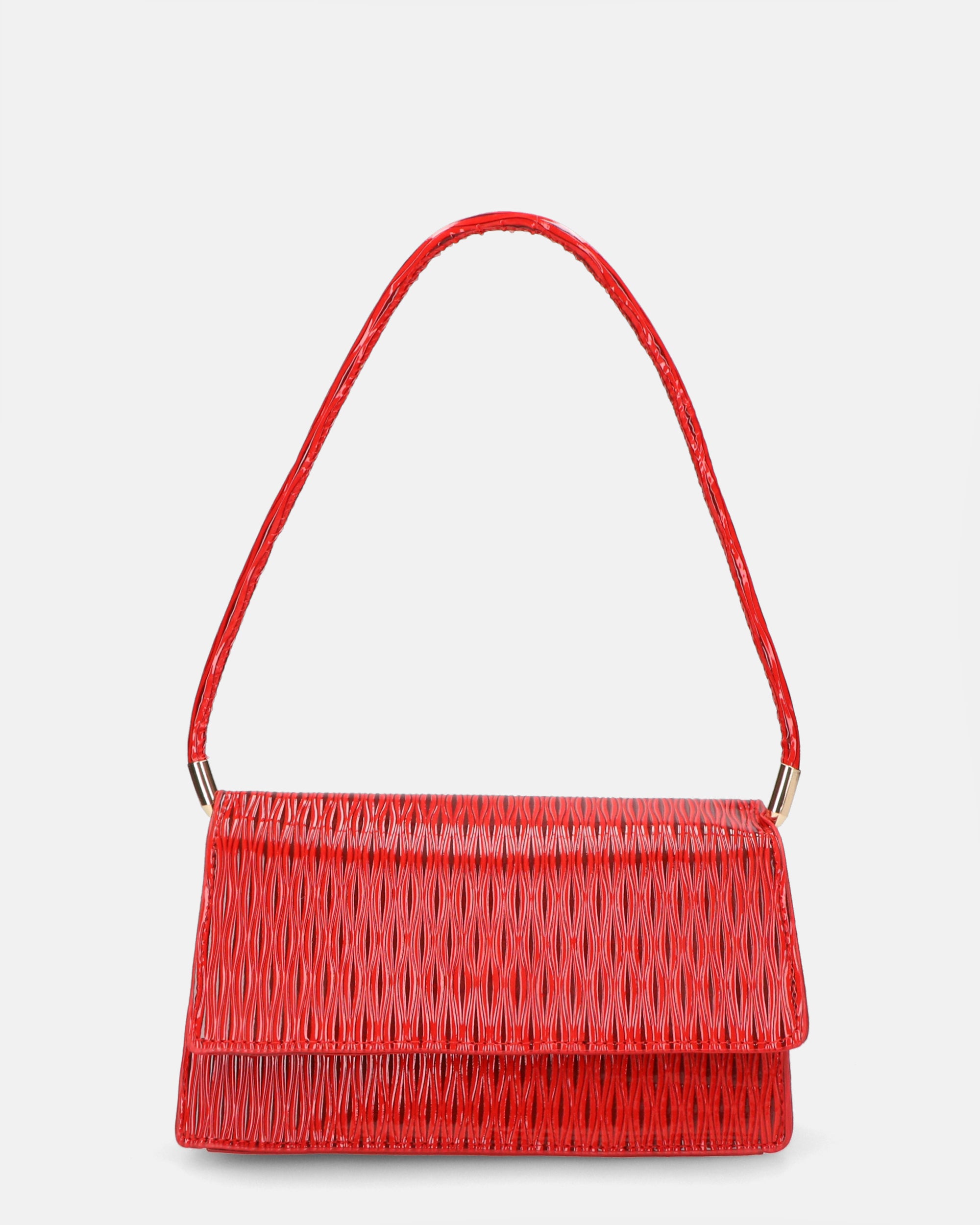 FANCY - borse in glassy rosso con chiusura magnetica