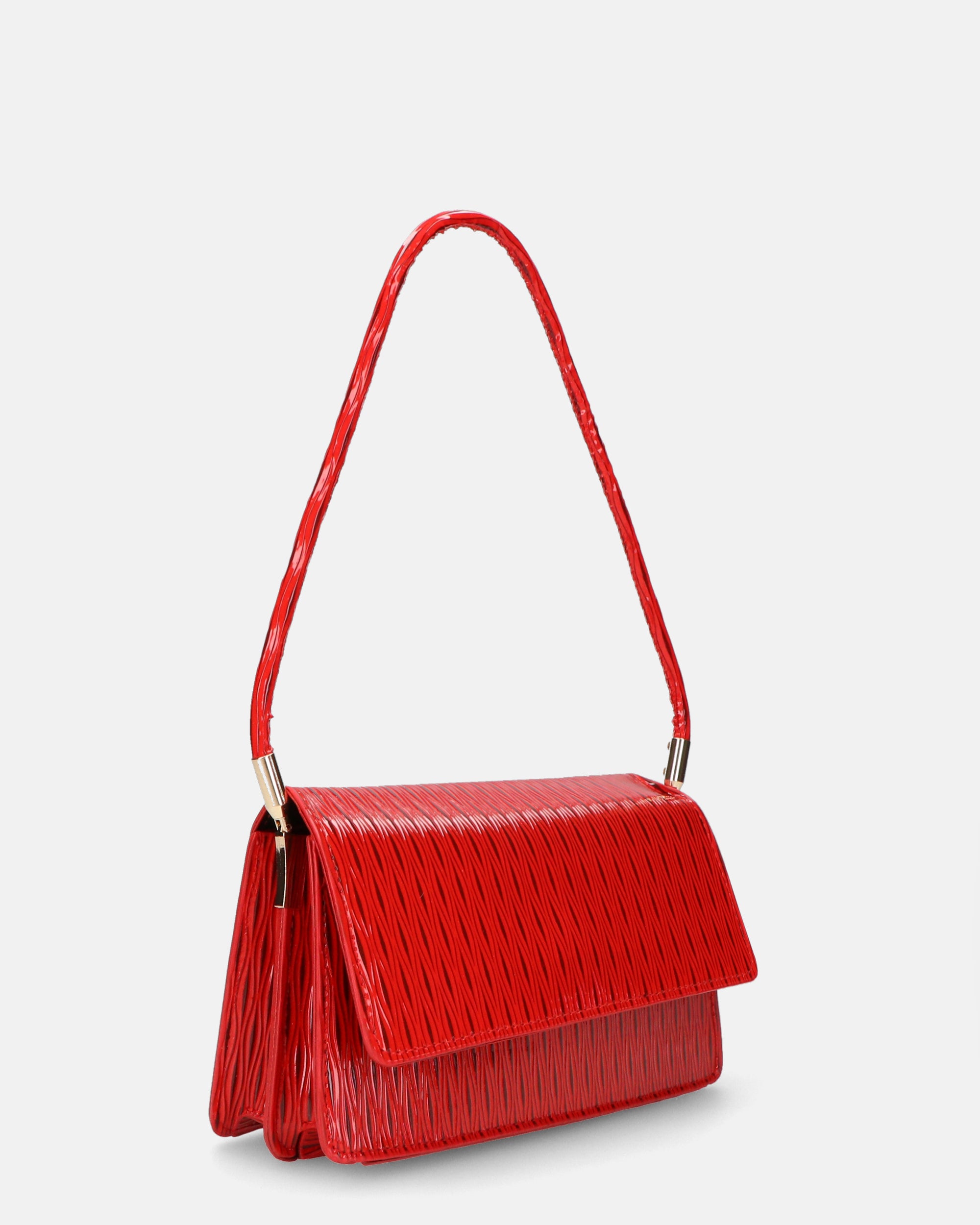 FANCY - borse in glassy rosso con chiusura magnetica