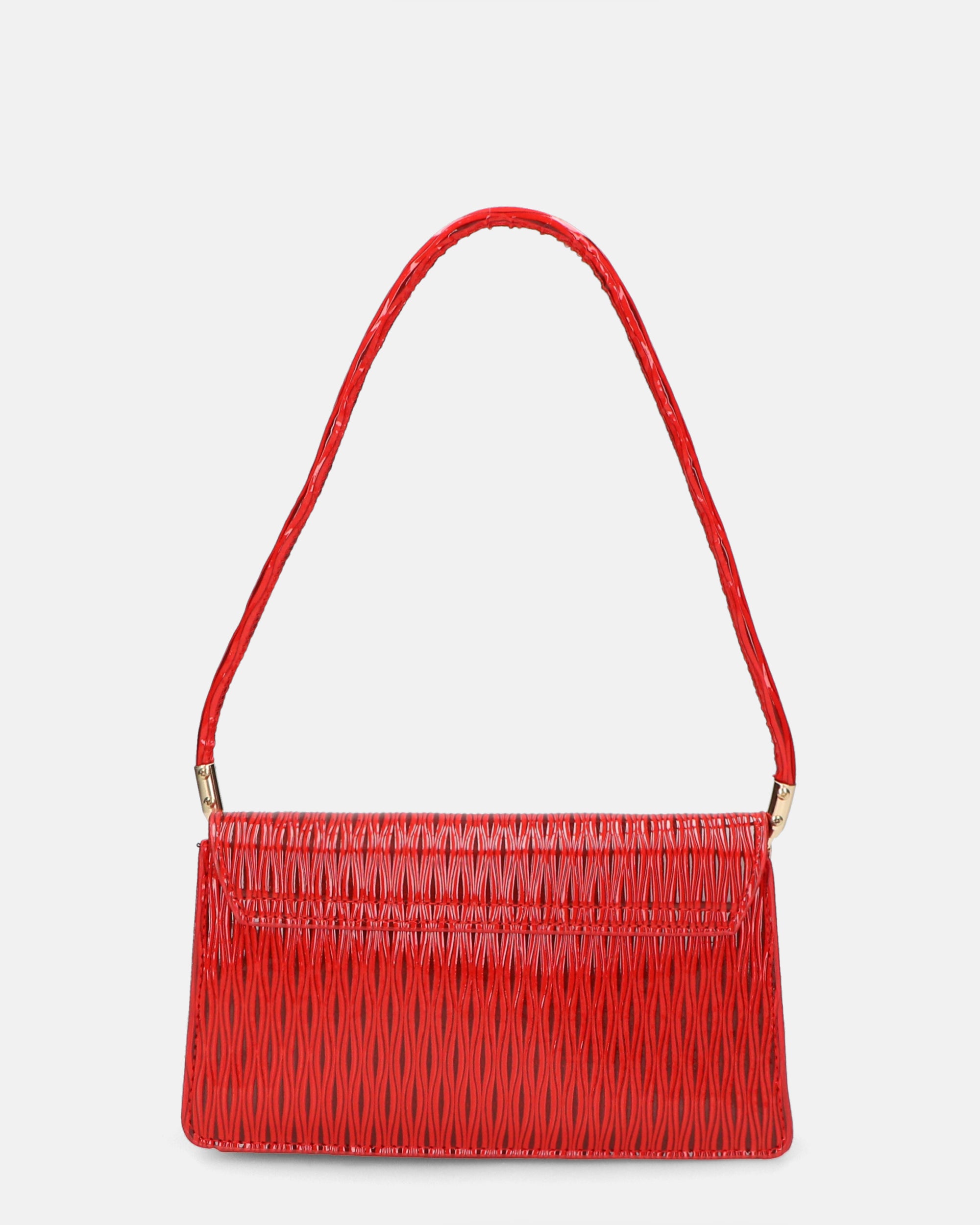 FANCY - borse in glassy rosso con chiusura magnetica