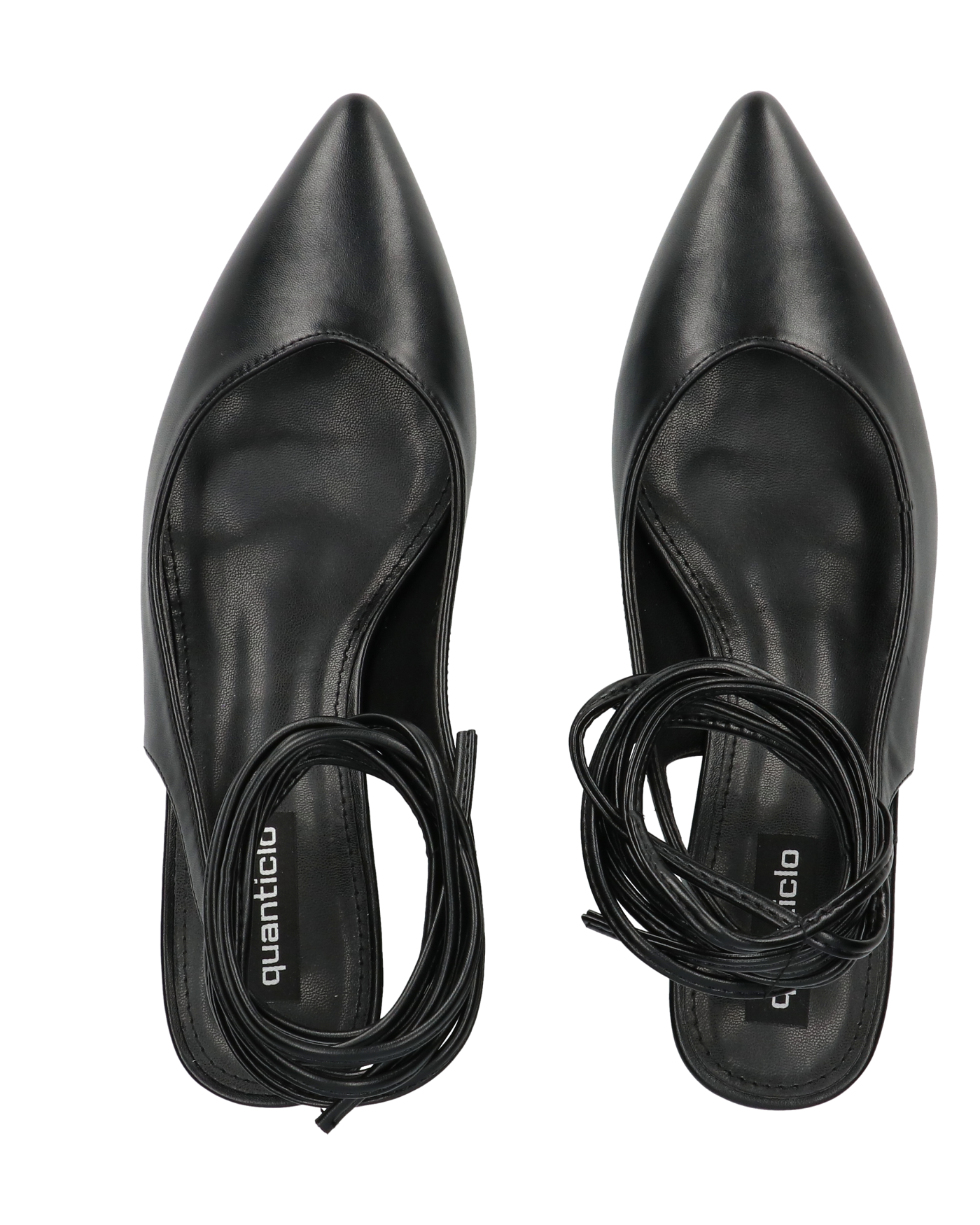 FLORIDA - decolette neri con tacco quadrato e lacci