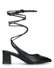 FLORIDA - decolette neri con tacco quadrato e lacci