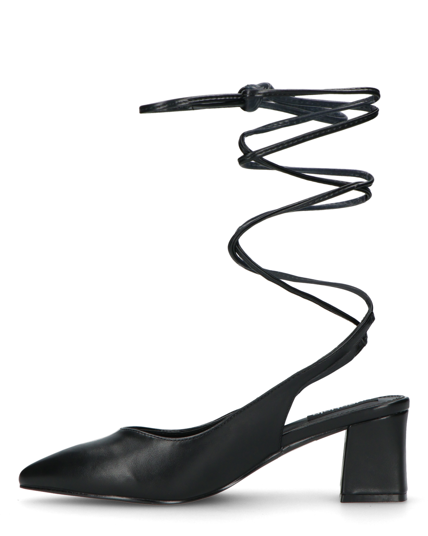 FLORIDA - decolette neri con tacco quadrato e lacci