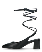 FLORIDA - decolette neri con tacco quadrato e lacci