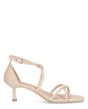 FRANCY - sandali in simil pelle beige con cinturino