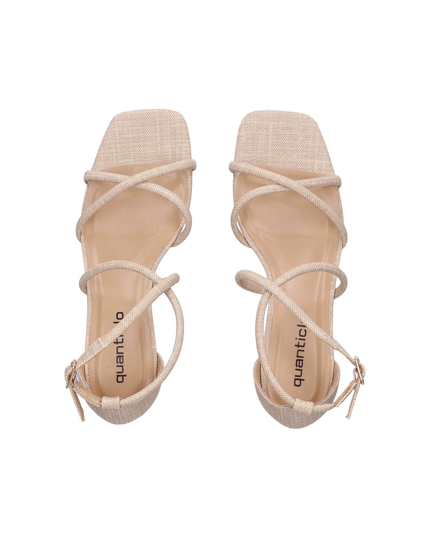 FRANCY - sandali in simil pelle beige con cinturino