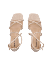 FRANCY - sandali in simil pelle beige con cinturino