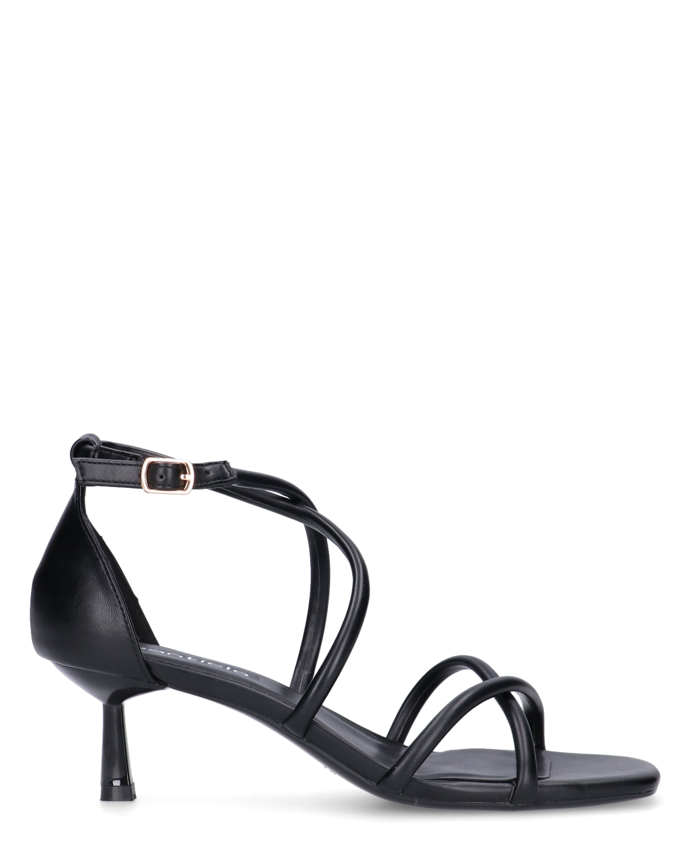 FRANCY - sandali in simil pelle nera con cinturino