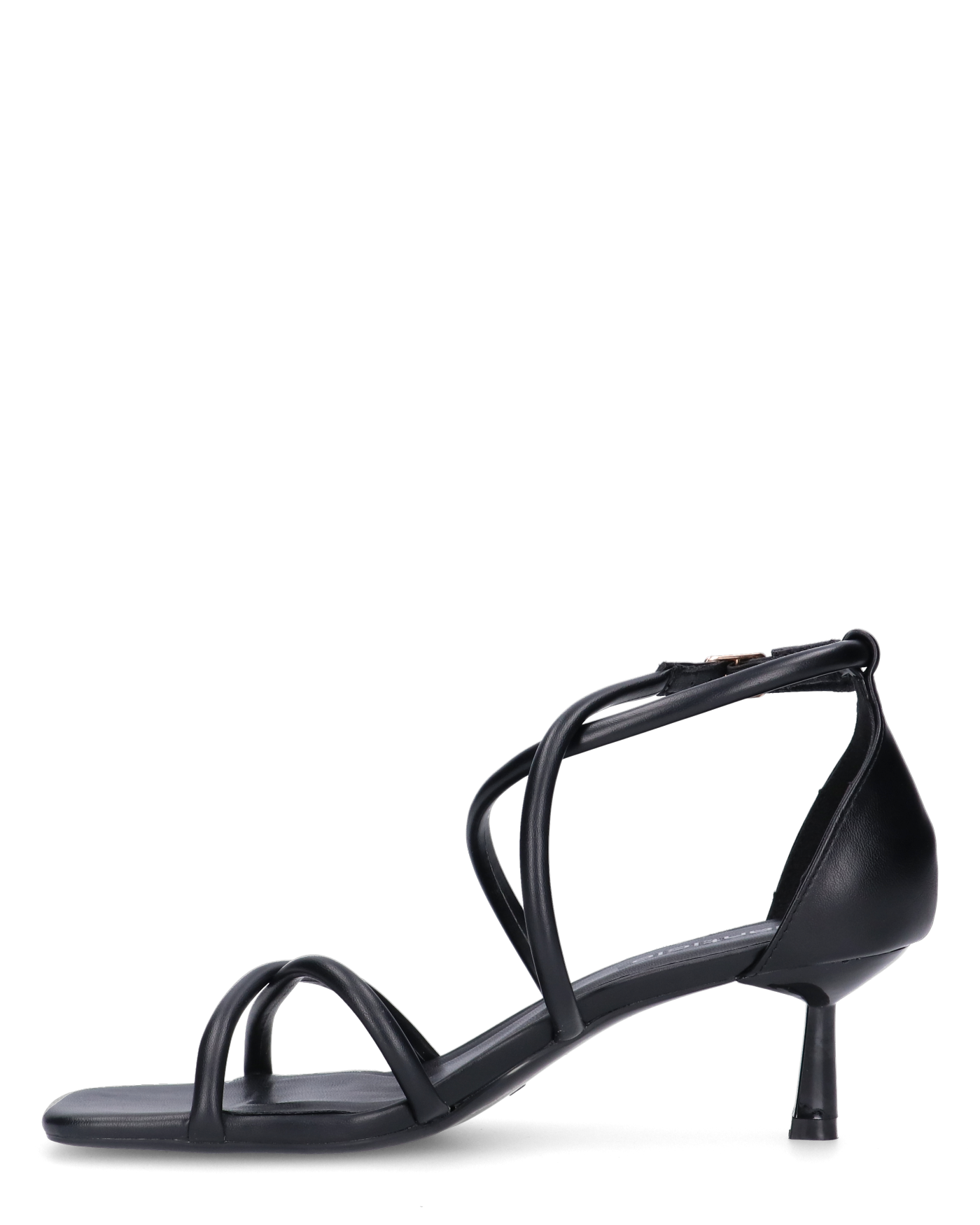 FRANCY - sandali in simil pelle nera con cinturino