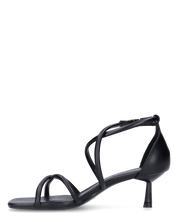 FRANCY - sandali in simil pelle nera con cinturino