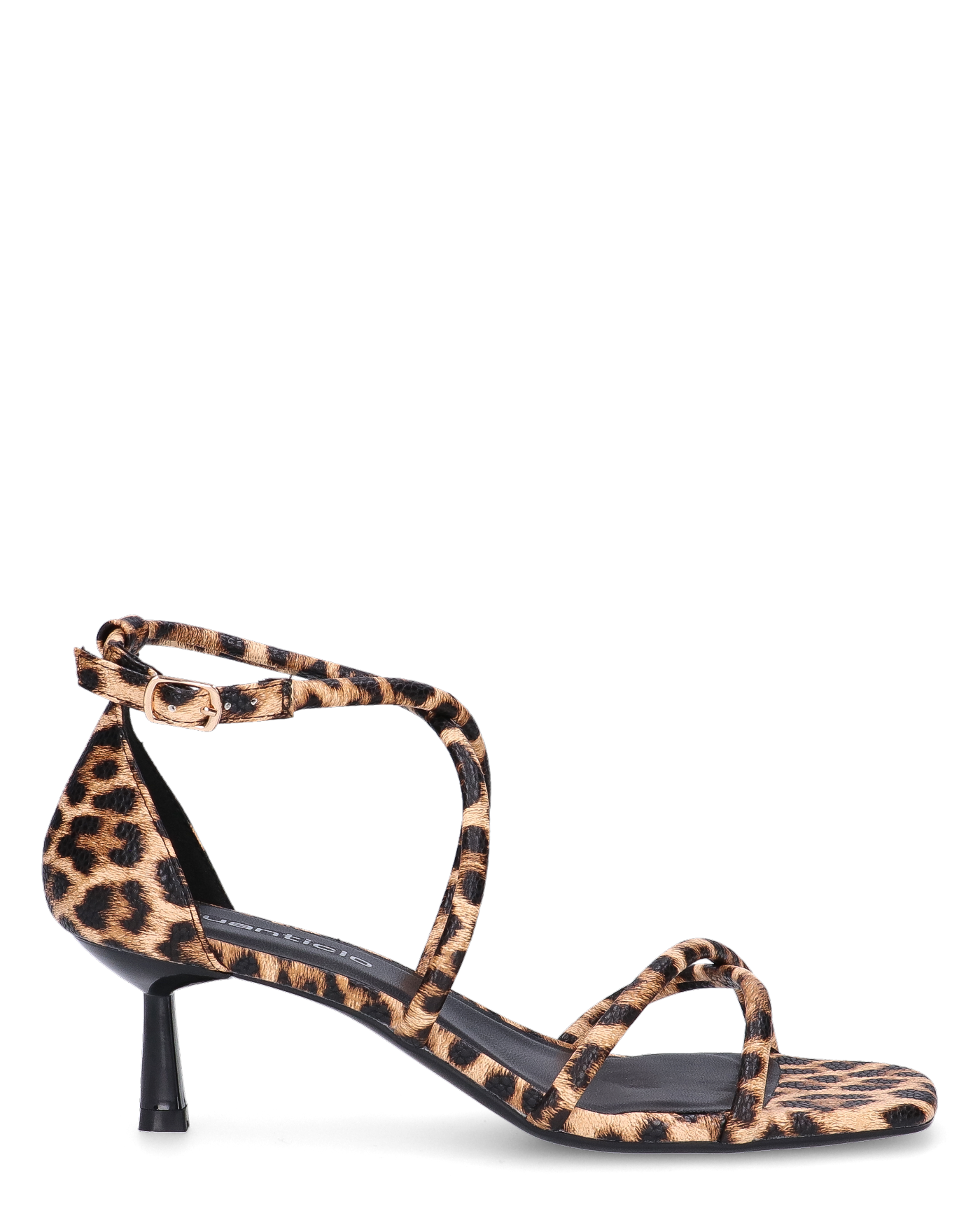 FRANCY - sandali in simil pelle leopardata con cinturino