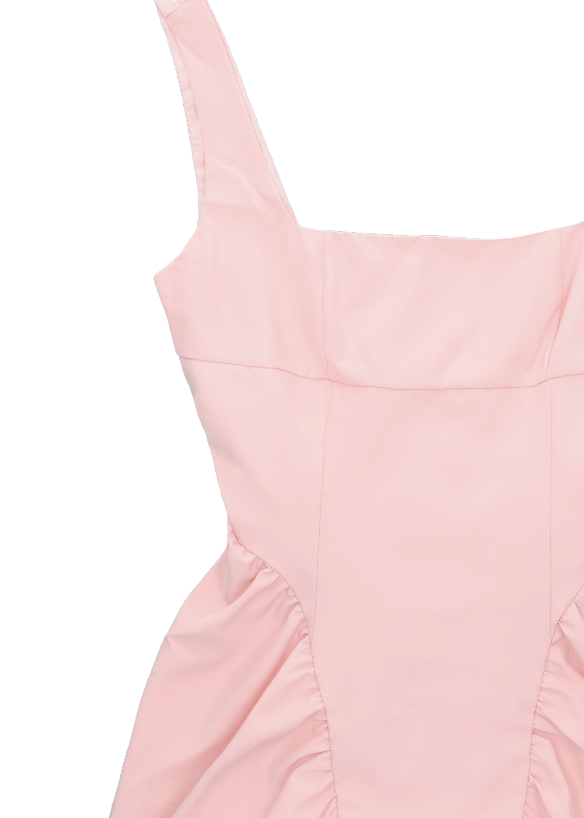 GABRIELLE - vestito mini rosa con gonna ampia con scollo posteriore e fiocco