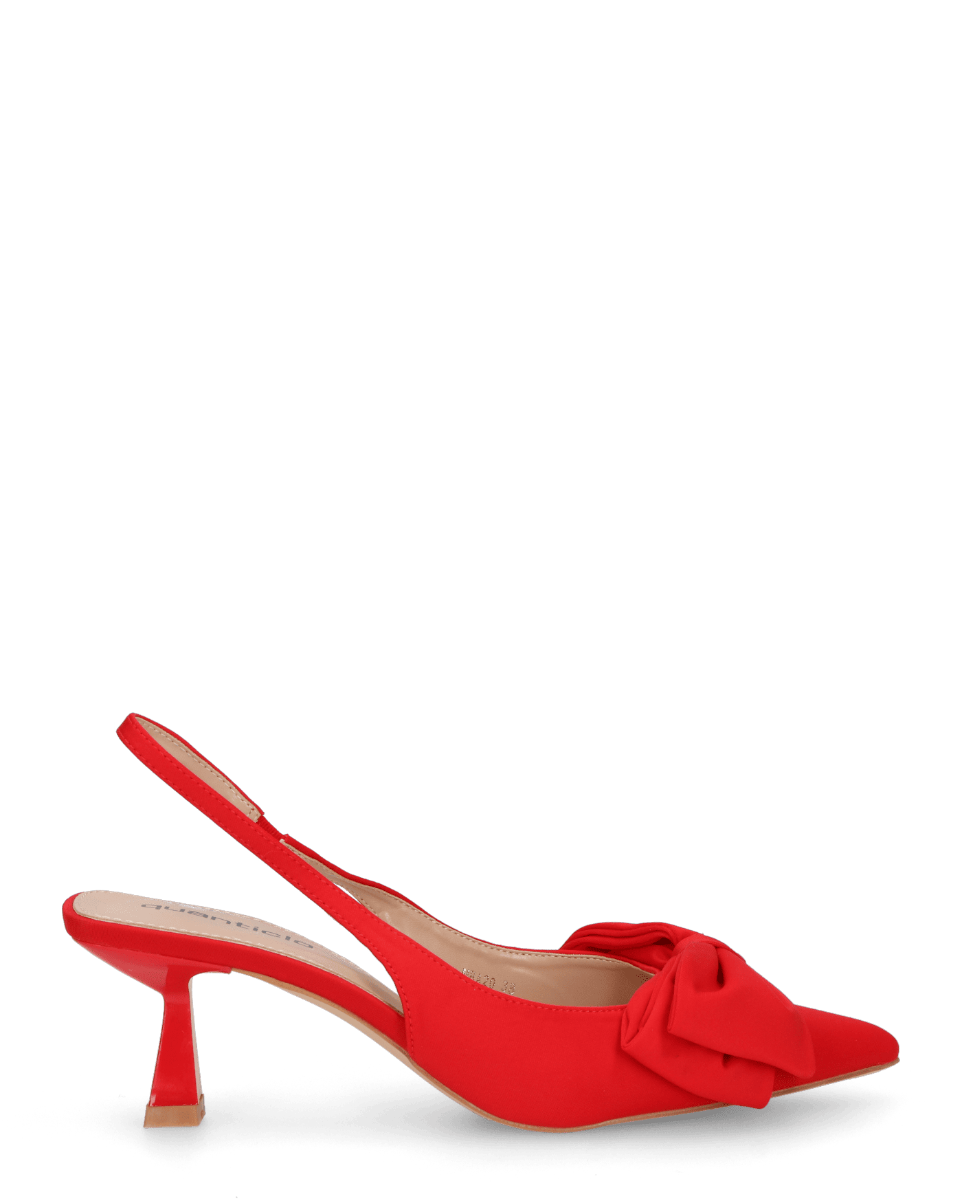 GLENDA - sandali in raso rosso con fiocco decorativo