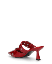 HADIYA - sabot a punta in vernice borgogna con fibbie in argento