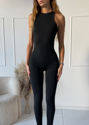 MILLA - tuta jumpsuit aderente nera