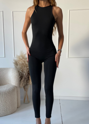 MILLA - tuta jumpsuit aderente nera