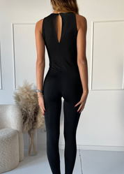 MILLA - tuta jumpsuit aderente nera