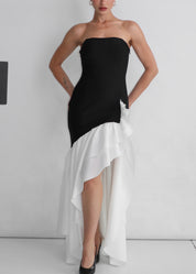 FLORENCE - maxi abito con gonna voluminosa bianca