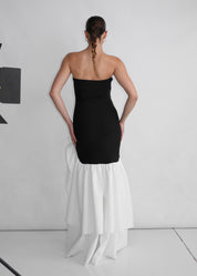 FLORENCE - maxi abito con gonna voluminosa bianca