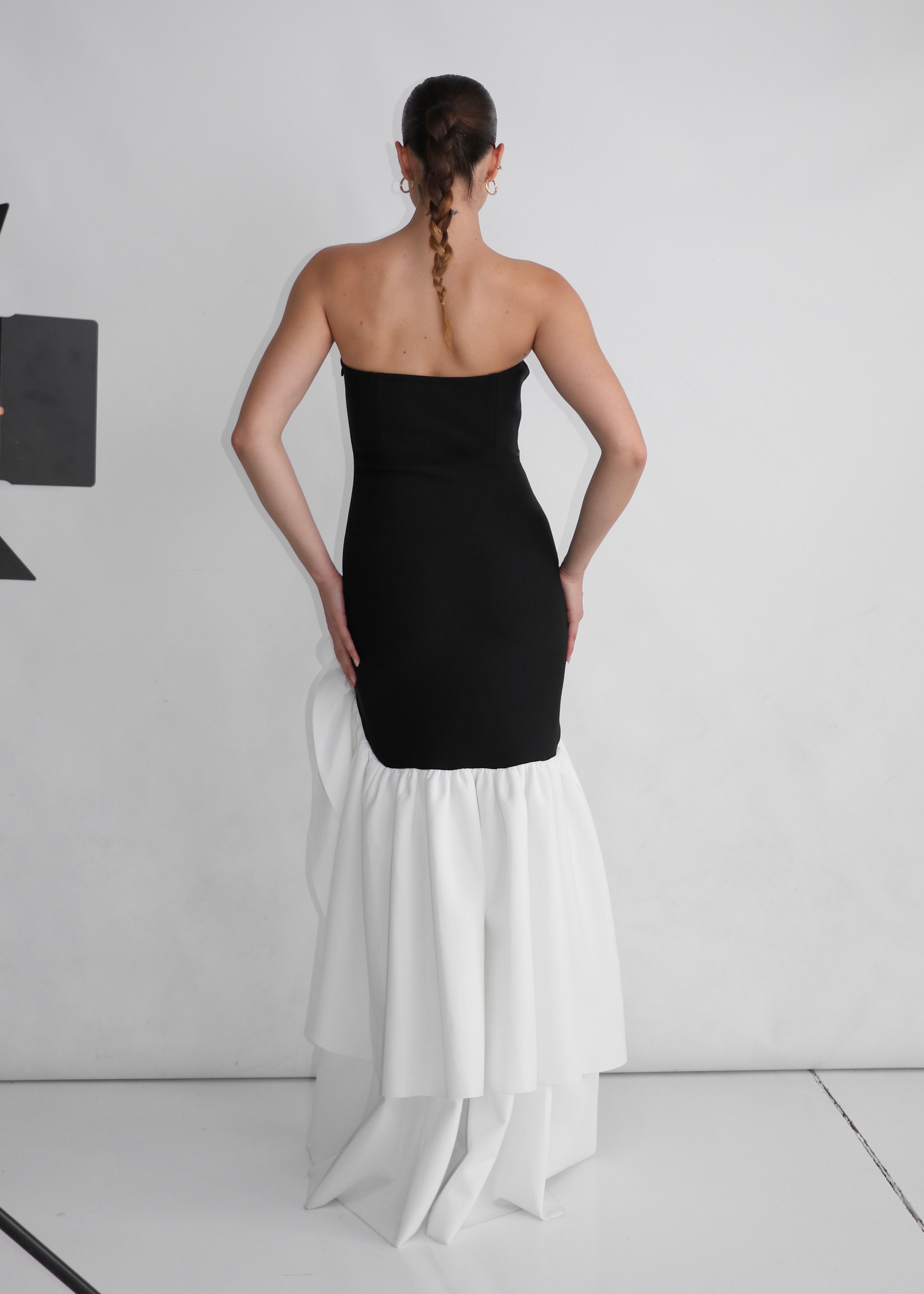 FLORENCE - maxi abito con gonna voluminosa bianca