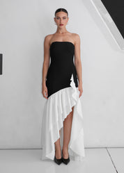 FLORENCE - maxi abito con gonna voluminosa bianca