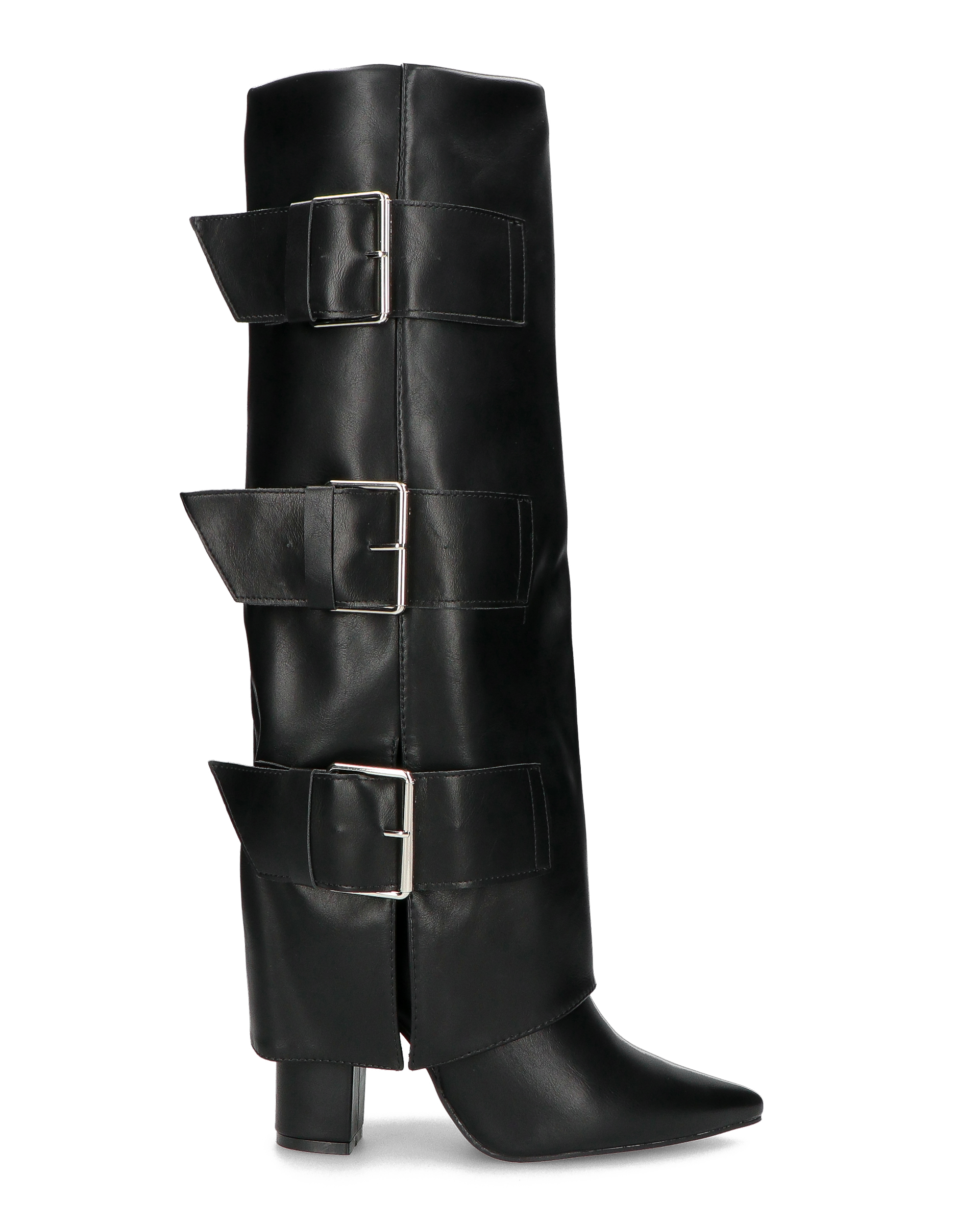 Stivali Alti Madden Girl Donna Neri Taglia 7.5 - Zip Posteriore, Tacco Basso, Tessuto - Foto 3