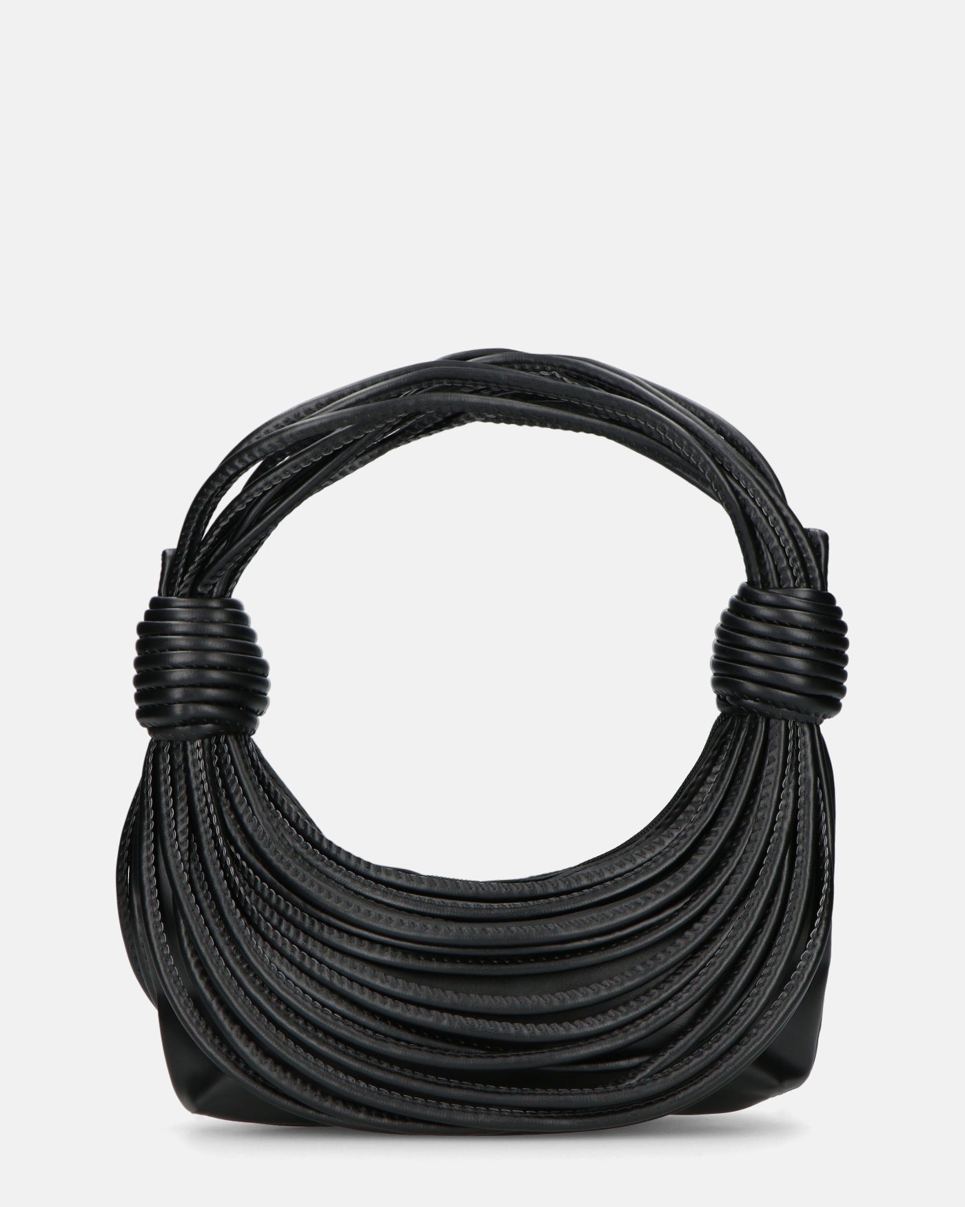 JELENA - borsetta nera con chiusura zip con tracolla aggiuntiva