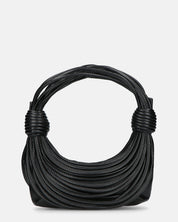 JELENA - borsetta nera con chiusura zip con tracolla aggiuntiva