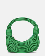 JELENA - borsetta verde con chiusura zip con tracolla aggiuntiva