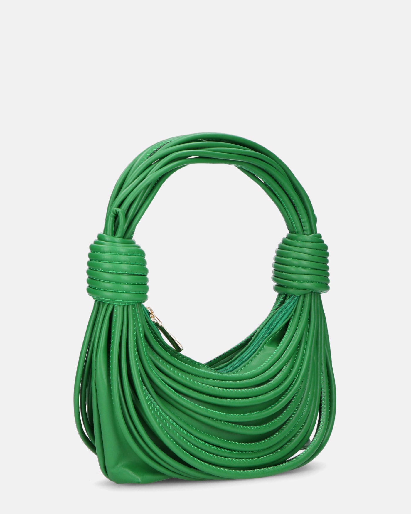 JELENA - borsetta verde con chiusura zip con tracolla aggiuntiva