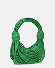 JELENA - borsetta verde con chiusura zip con tracolla aggiuntiva