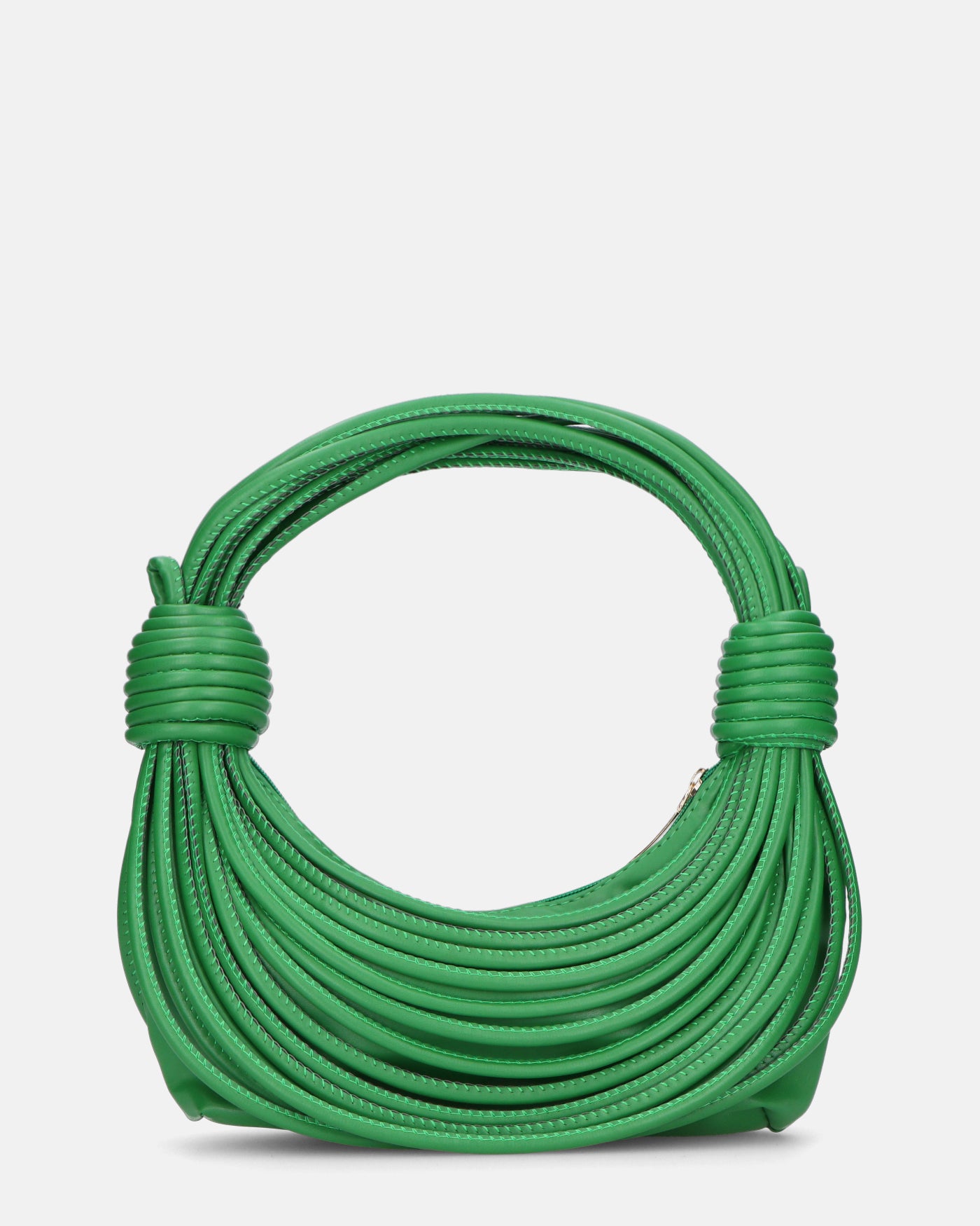 JELENA - borsetta verde con chiusura zip con tracolla aggiuntiva