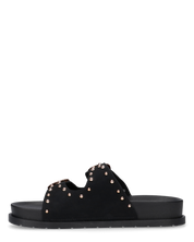 JINA - sandali neri platform con borchie dorate