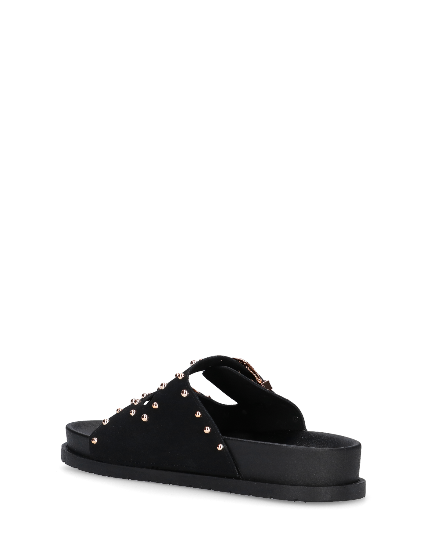 JINA - sandali neri platform con borchie dorate