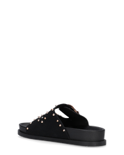 JINA - sandali neri platform con borchie dorate