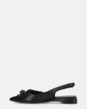 JODENE -  scarpe nero con cinturino posteriore e decorazione floreale