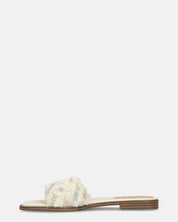 JOELE - ciabattine beige con gemme