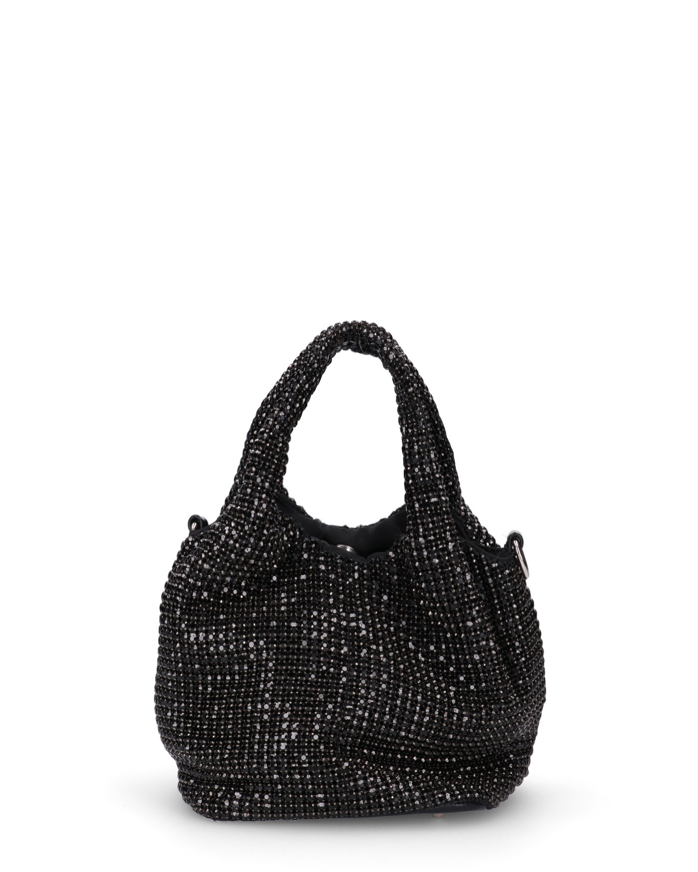 JOSIE - borsetta a mano nera in glitter