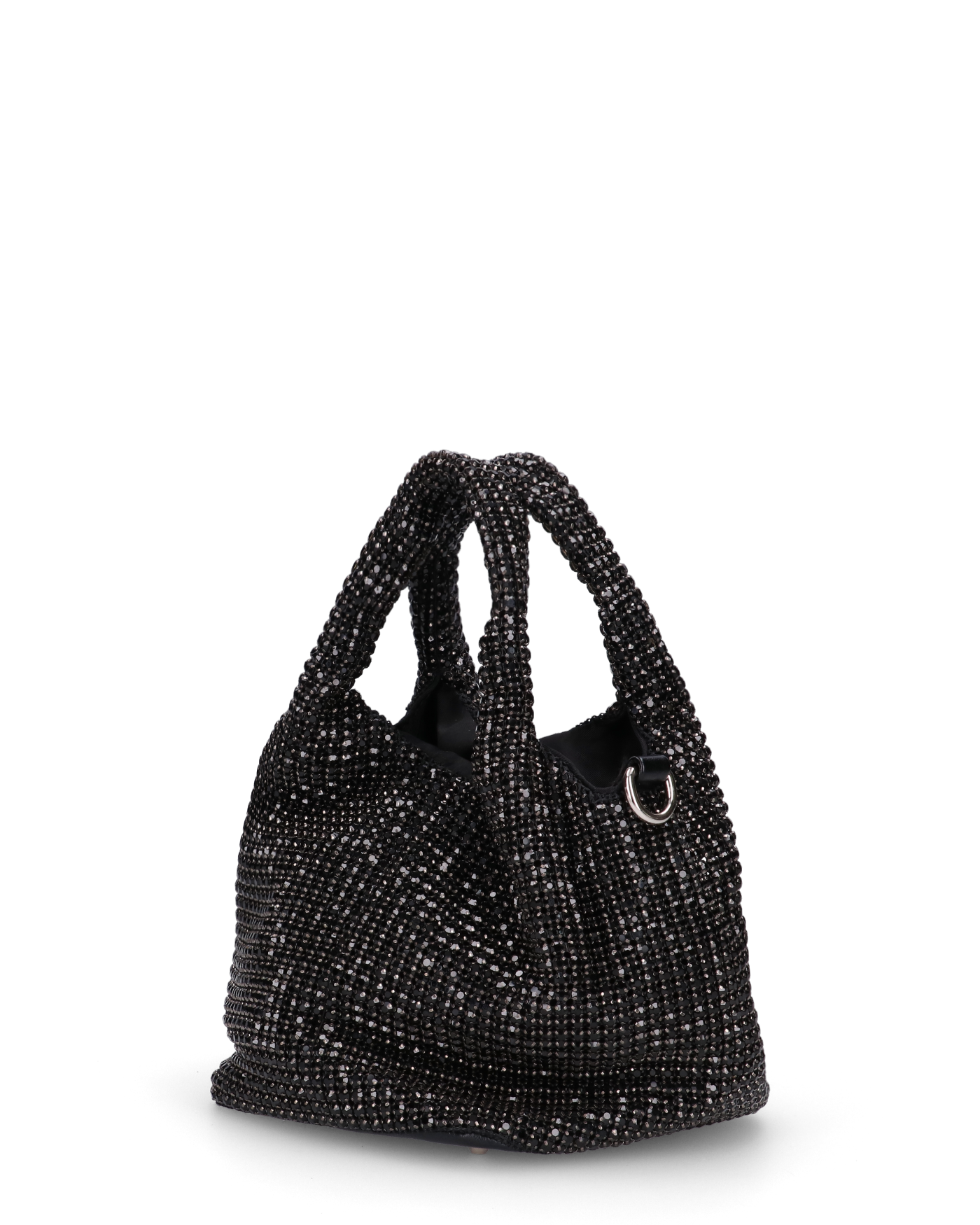 JOSIE - borsetta a mano nera in glitter