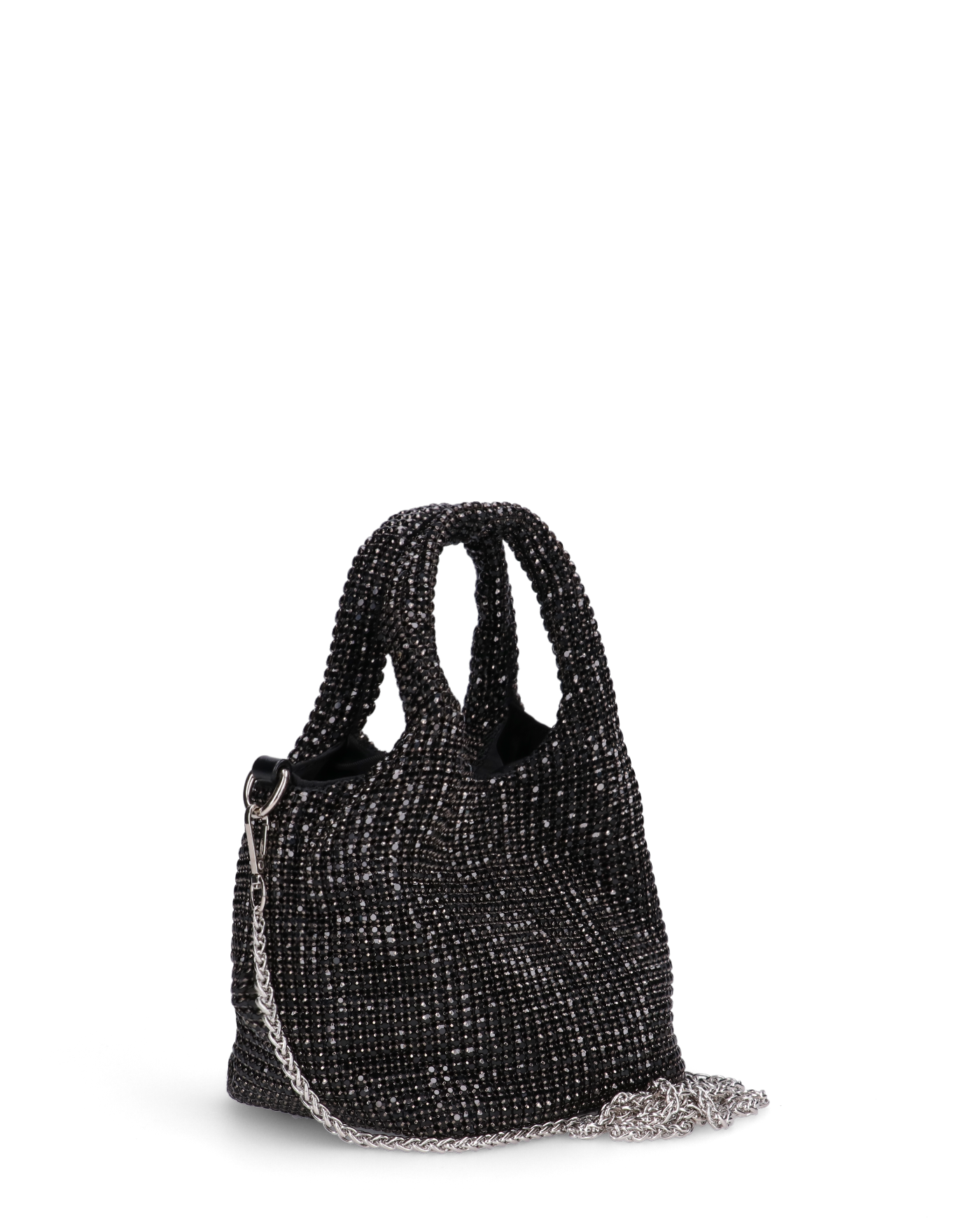 JOSIE - borsetta a mano nera in glitter