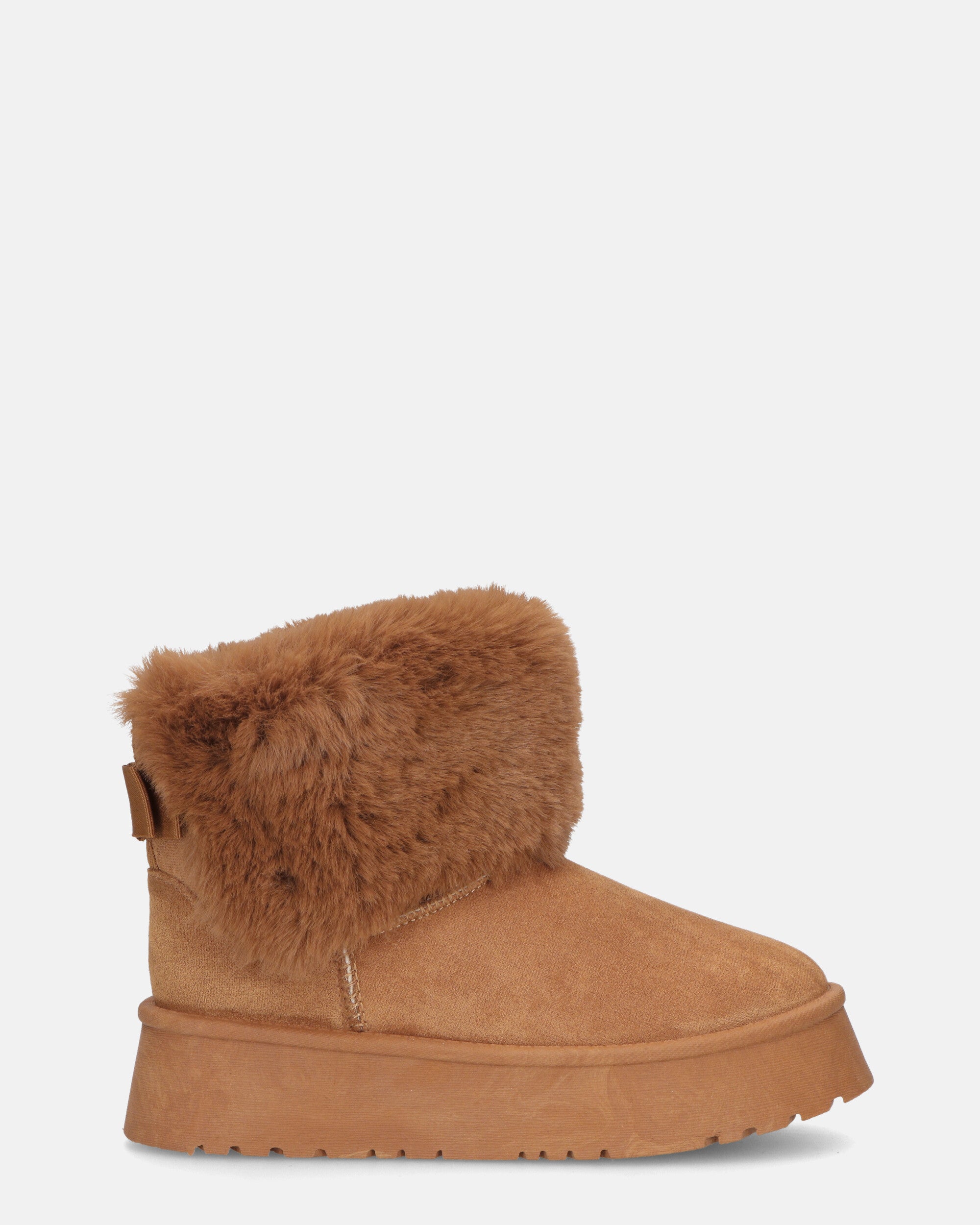 JOY - scarpe beige imbottite all' interno in camoscio