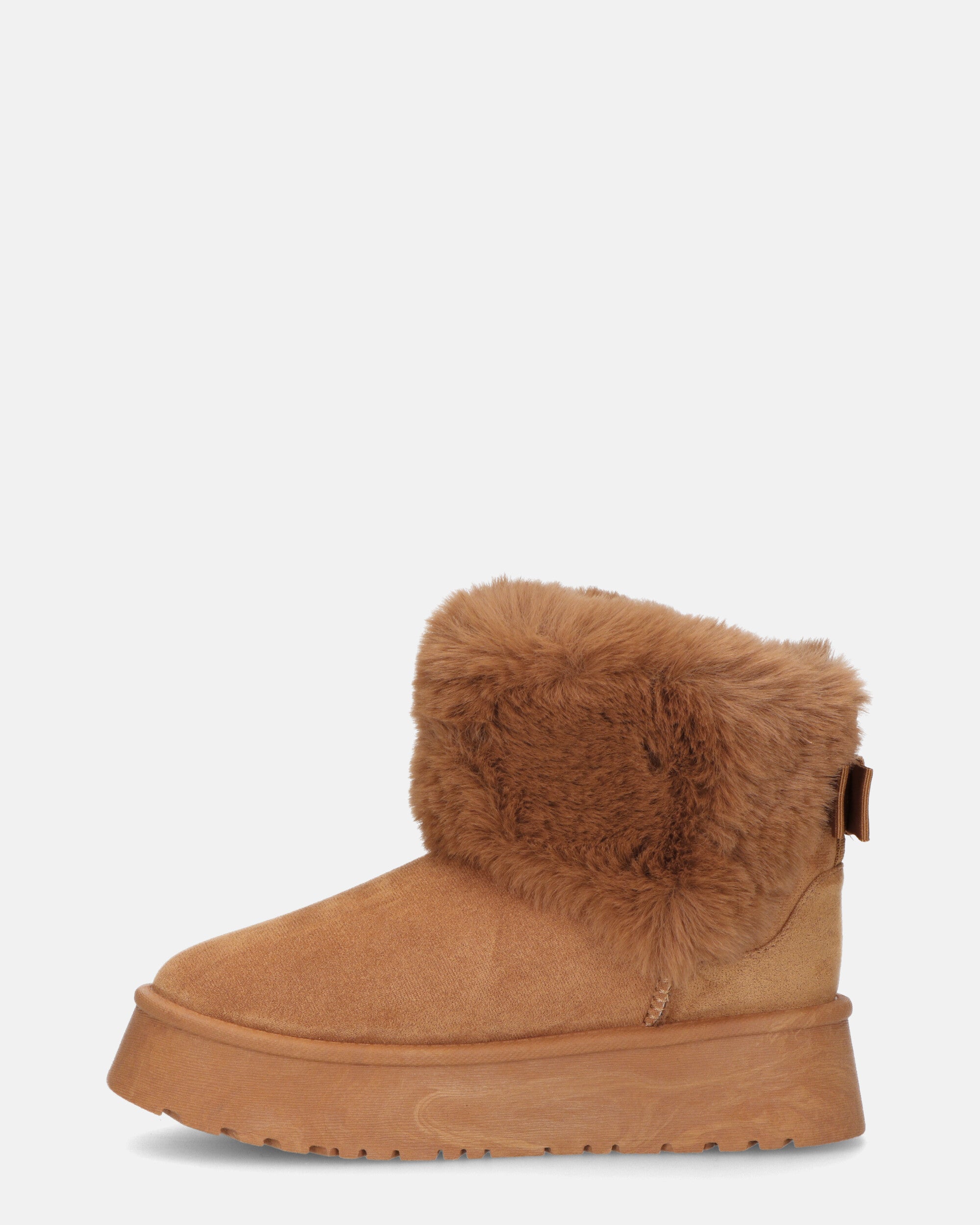 JOY - scarpe beige imbottite all' interno in camoscio