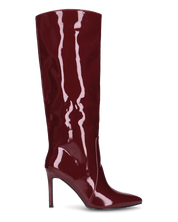 KAMYA - stivali alti glassy in burgundy