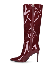 KAMYA - stivali alti glassy in burgundy