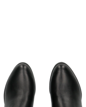 KAHORI - stivale alto con zeppa interna, borchie e zip laterale